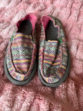 Sanuk Slip-On Shoes in Multi-Color Pattern